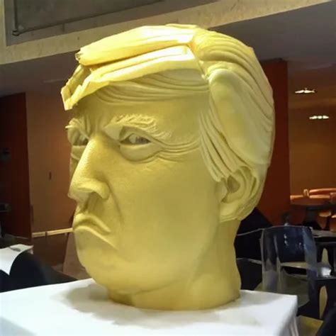 butter sculpture, donald trumps head, starting to | Stable Diffusion | OpenArt