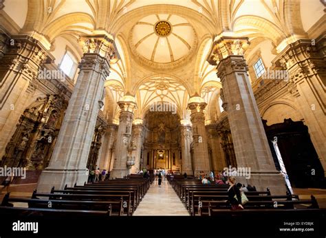 Interior Of Santa Maria Church, San Sebastian, Basque Country, Spain ...