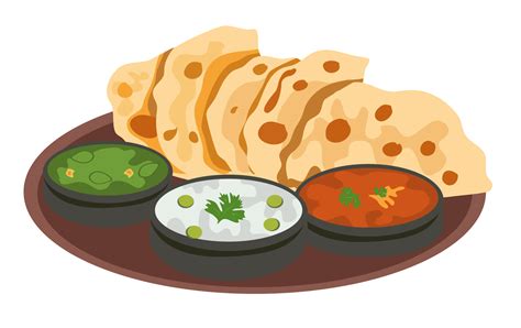 Illustration Indian street food in flat style 44862258 PNG