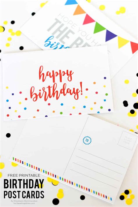 FREE Printable Birthday Postcards - I Heart Nap Time