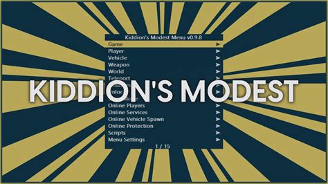 KIDDION'S MODEST MENU I MOD MENU SHOWCASE I 'THE BEST' FREE MOD MENU I EXTERNAL MENU I GTA ...