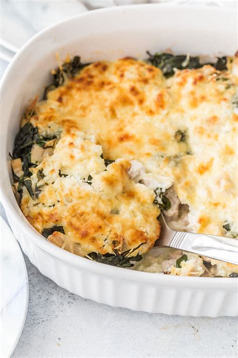 Easy and Delish Cheesy Chicken and Spinach Bake Recipe