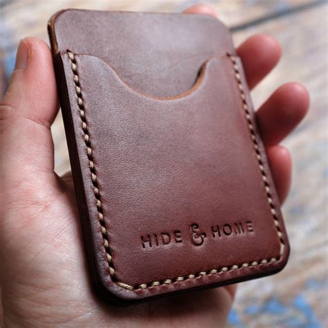 Slim Leather Card Holder By Hide & Home