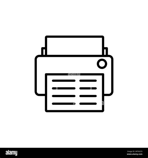 Vector icon of a paper printer with outline styles Stock Vector Image & Art - Alamy