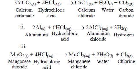 Complete and balance the following chemical equations: i. CaCO3 + HCl - Sarthaks eConnect ...