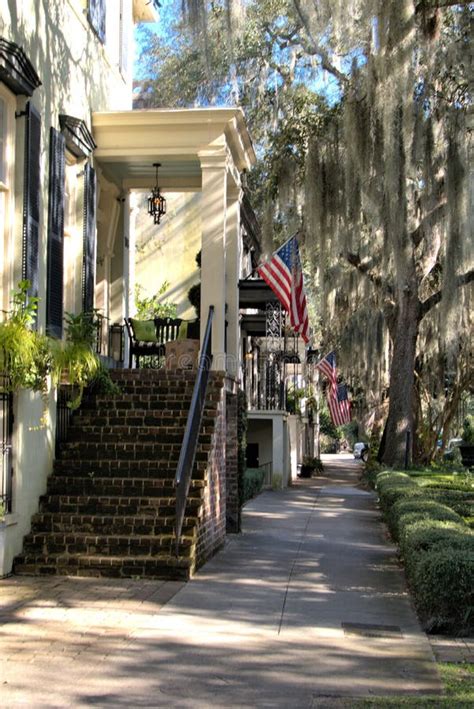 Colorful Homes of Downtown Savannah, Georgia Stock Image - Image of oaks, historic: 240663857