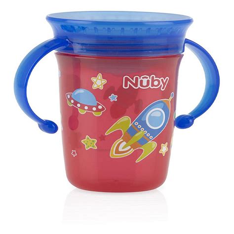 NUBY No Spill 2-Handle 360 Sippy Cup, Red Rocket | Oriental Trading