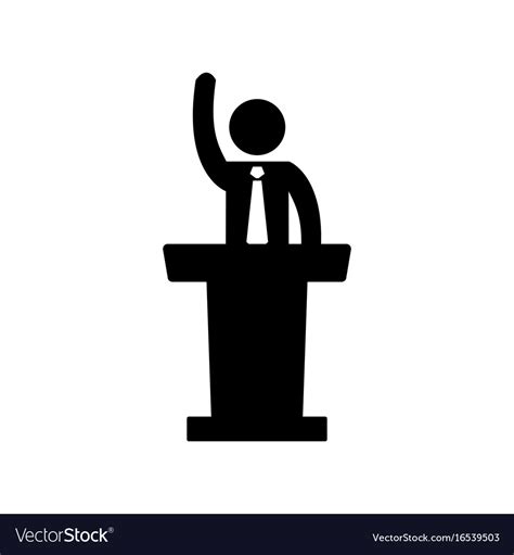 Speaker man icon Royalty Free Vector Image - VectorStock