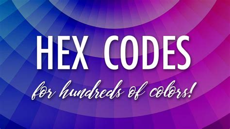 All the Hex Codes for Colors You Need to Succeed Online | LouiseM