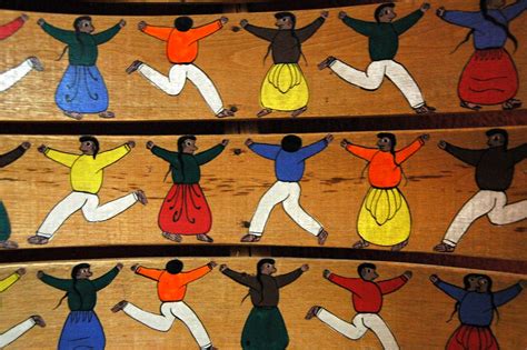 Hand painted decoration on a chair of people dancing, La F… | Flickr
