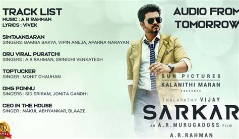 Sarkar Full Songs | Audio Jukebox |AR rahman | Vijay | Keerthy Suresh