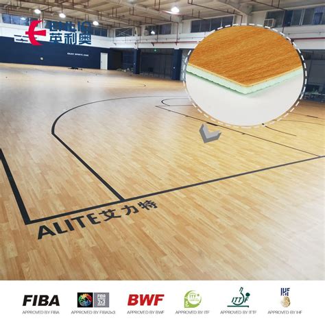 Indoor Basketball Court Wood Vinyl PVC Flooring - PVC Sport Flooring and Basketball Court ...