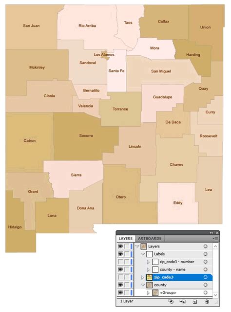 New Mexico Three Digit Zip Code And County Map Your Vector Maps | The Best Porn Website