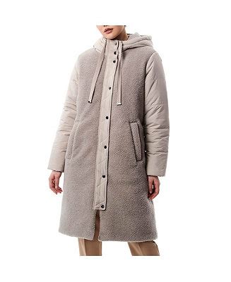 Bernardo Women's Knit Wool Combo Coat - Macy's