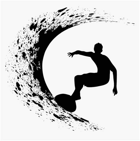 Vector Graphics Surfing Clip Art Illustration Silhouette - Surfer Silhouette Vector, HD Png ...