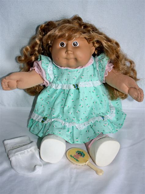 Vintage 1980s Original Cabbage Patch Doll with Real Blond