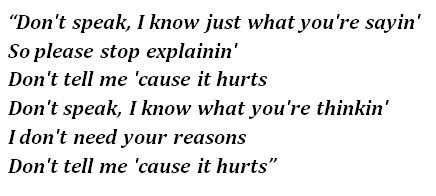 “Don’t Speak” by No Doubt - Song Meanings and Facts