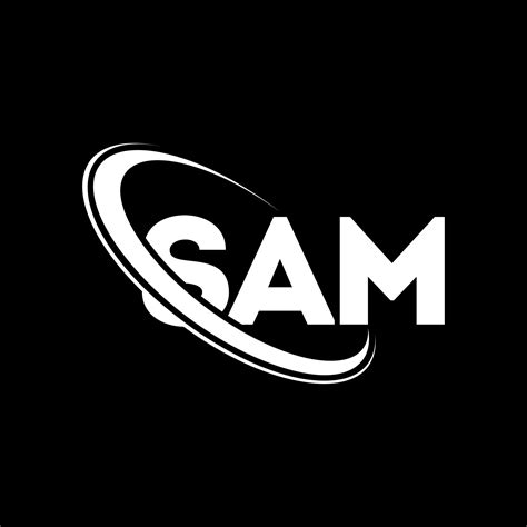 SAM logo. SAM letter. SAM letter logo design. Initials SAM logo linked with circle and uppercase ...