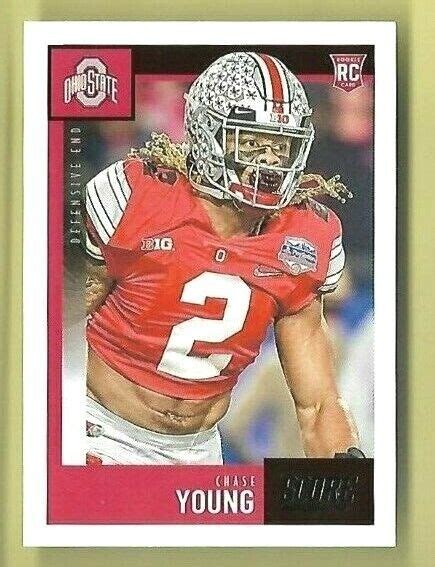 CHASE YOUNG 2020 PANINI SCORE ROOKIE CARD #338 RC OHIO STATE!! | eBay