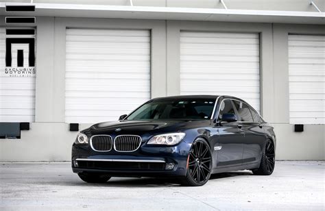 Stylish BMW 750Li on Black Custom Wheels by Exclusive Motoring | CARiD ...