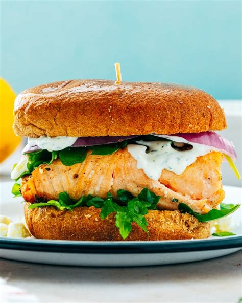 Salmon Sandwich with Dill Sauce – A Couple Cooks