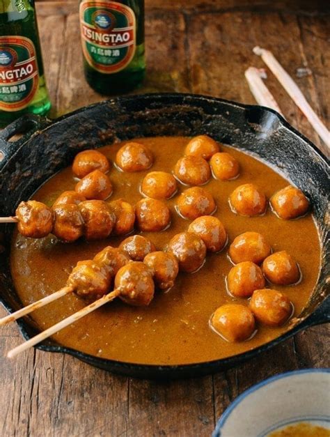 Hong Kong Curry Fish Balls Street Food Recipe - The Woks of Life