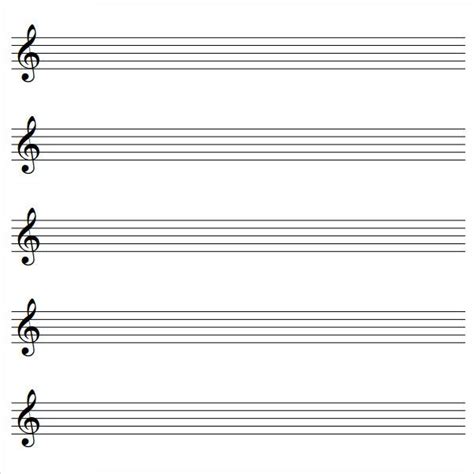 ️Blank Treble Clef Worksheet Free Download| Gambr.co