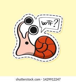 Snail Sticker Funny Emoji Nature Character Stock Vector (Royalty Free) 1514559743 | Shutterstock