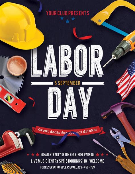 Labor Day Flyer Poster (310506) | Flyers | Design Bundles