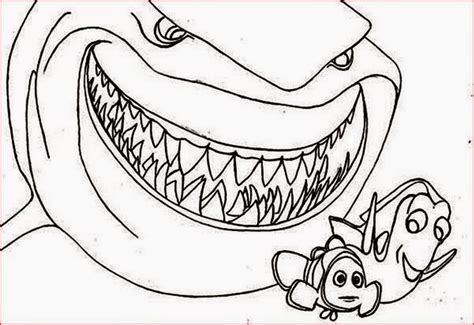 Finding Nemo Shark Coloring Sheet Coloring Pages