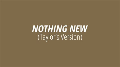 Nothing New Lyrics Taylor Swift - Lodge State