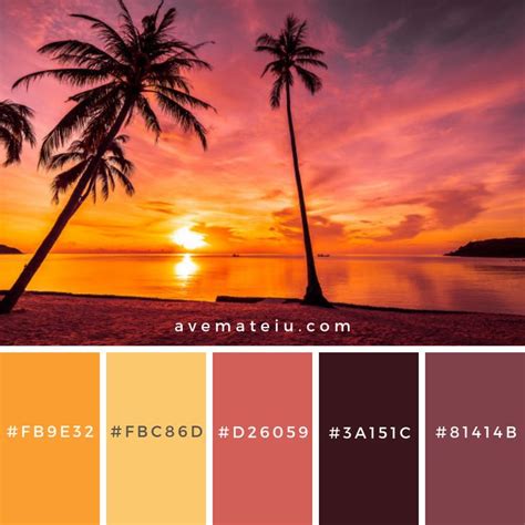 Color Palettes | Ave Mateiu | Sunset color palette, Beach color ...