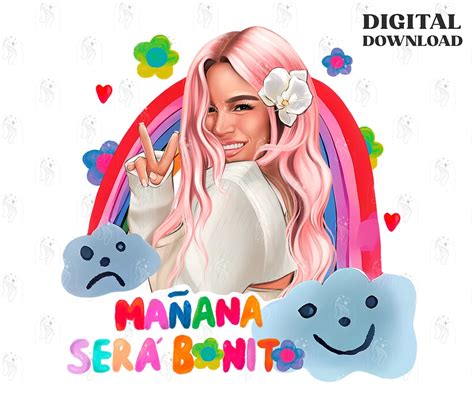 Karol G Png With Pink Hair, Manana Sera Bonito New Album Sublimation Designs Digital Download ...