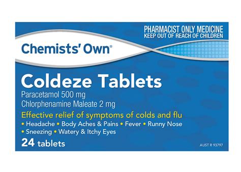 Chemists Own Coldeze 500mg 24 Tablets – Scown's Pharmacy