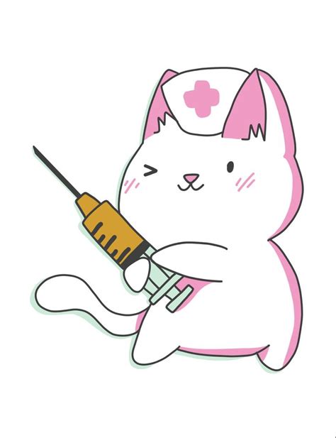 Nurse cat | Nurse cat, Nurse drawing, Cartoon cat