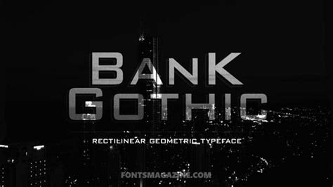 Bank Gothic Font Download | The Fonts Magazine