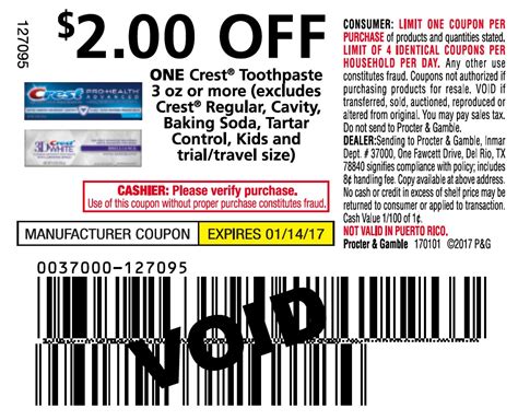 NEW $2.00/1 Crest Toothpaste Coupon = FREE with Kroger Mega Event ...