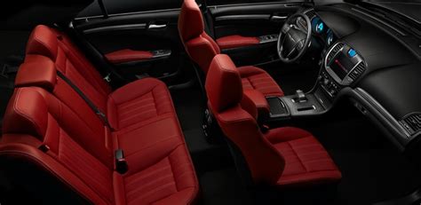 Chrysler 300 Red Leather Seat Covers - Velcromag