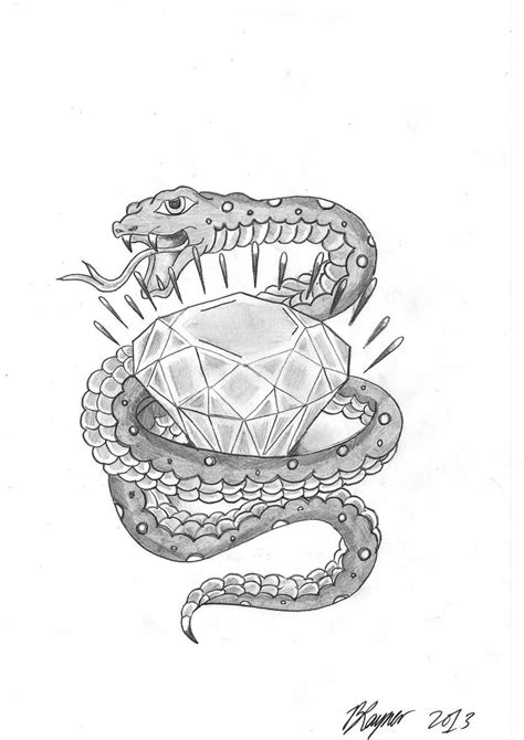 Snake with Diamond by Brad-Rayner-Designs on DeviantArt