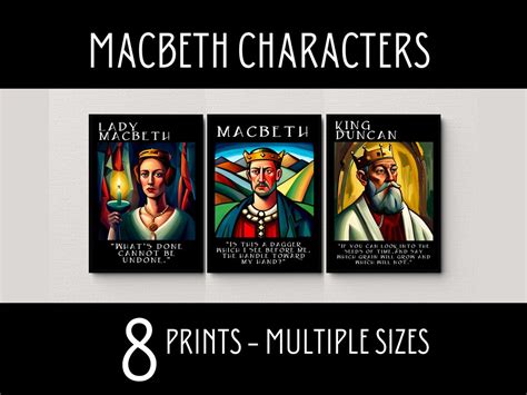 Macbeth Characters, Macbeth Quotes, Shakespeare Wall Art, Macbeth ...