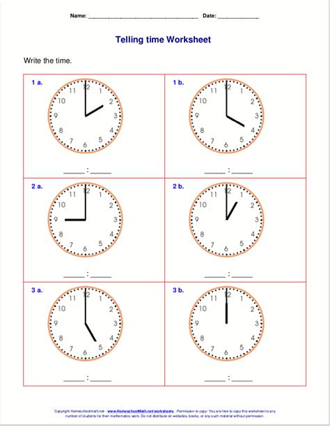 Clock Time Worksheets | Bruin Blog