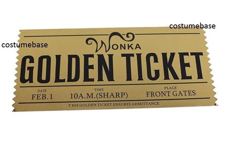 Willy Wonka Chocolate Golden Ticket