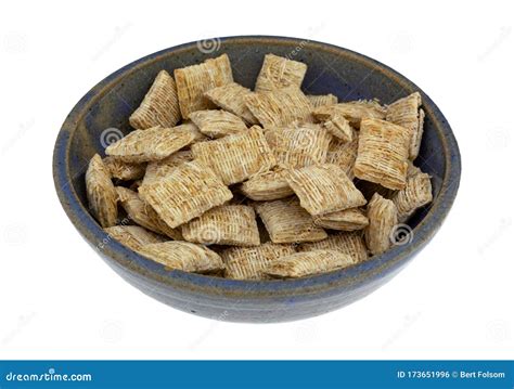 Generic Shredded Wheat Cereal in a Stoneware Bowl Stock Photo - Image ...