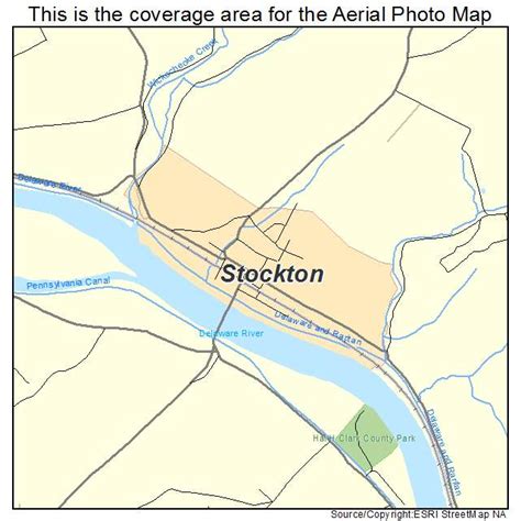 Aerial Photography Map of Stockton, NJ New Jersey