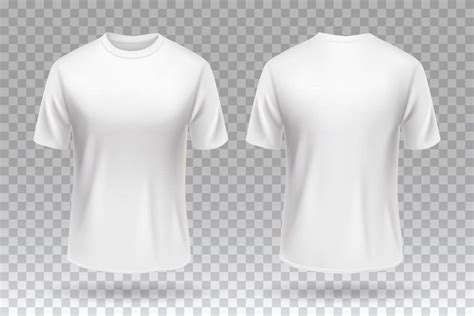 White blank T-shirt front and back template mockup design isolated. | Camiseta branca, Criar ...