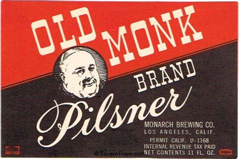 Item #11434 1934 Old Monk Pilsner Beer Label WS19-24