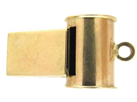 Gold Barrel Whistle (995E) | The Antique Jewellery Company