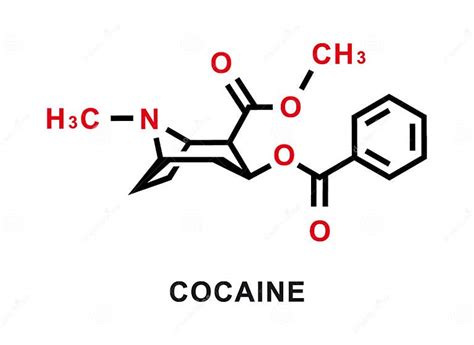 Cocaine Chemical Formula. Cocaine Chemical Molecular Structure. Vector ...