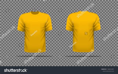 Yellow Tshirt Template Vector Front Back Stock Vector (Royalty Free) 1188232987 | Shutterstock