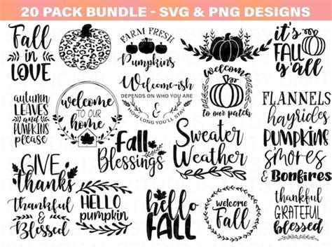 Fall Svg Fall Svg Bundle Hand Lettered Autumn Svg - Etsy